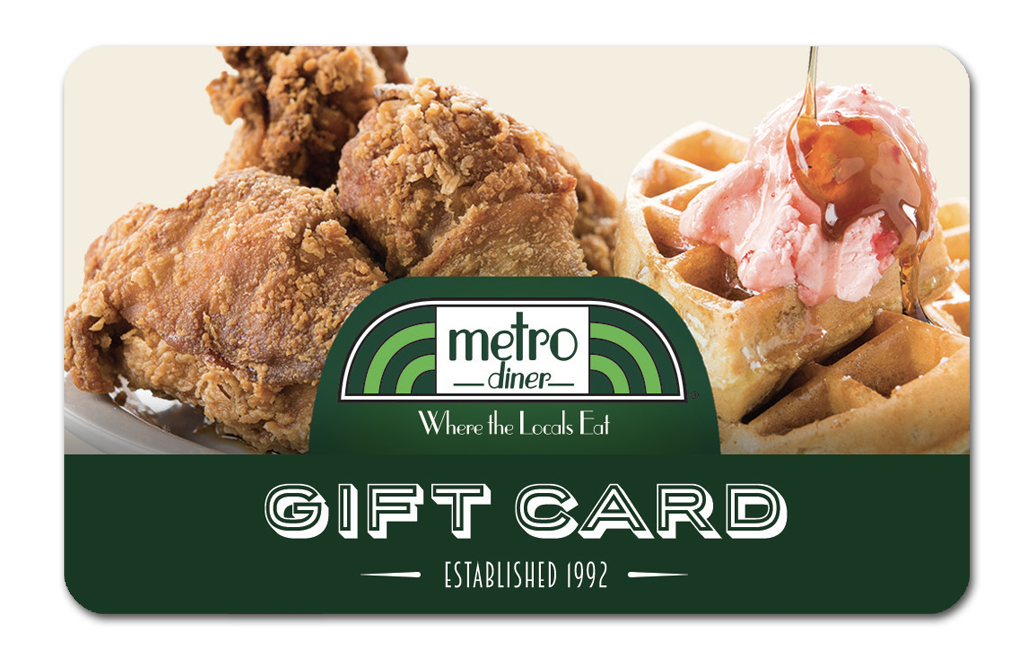 Metro Diner gift card design