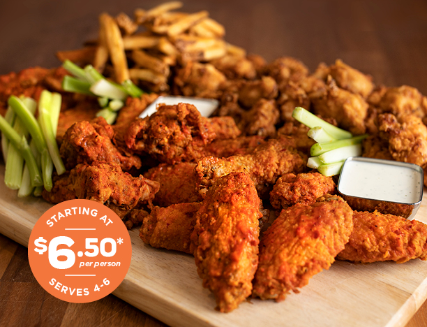 buffalo wings, ranch, celery